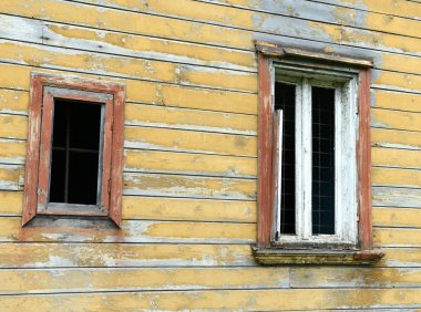 Liepaja, Letonya - 25 Temmuz 2013: Ayrıntılar od tipik eski ikamet