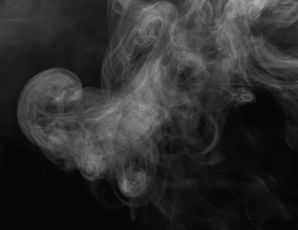 Smoke isolated on black background — Stock Photo, Image