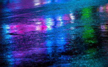 Soyut şehir geçmişi. New York 'un ışıkları ve gölgeleri