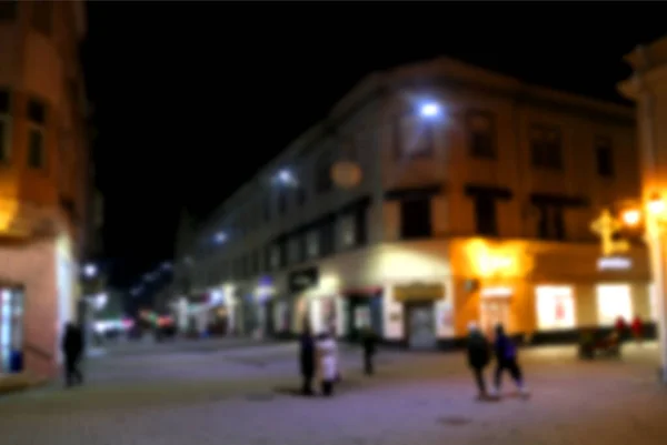 Rozmazané abstraktní pozadí bokeh města v noci — Stock fotografie
