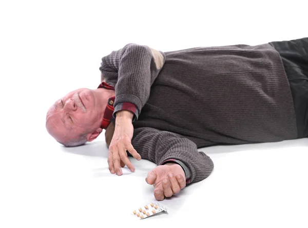 Healthcare Medicine Concept Senior Man Falling Stroke Heart Attack — 图库照片