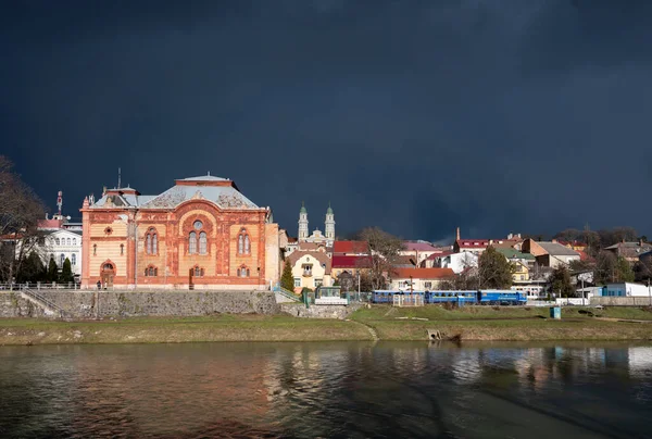 Uzhorod Ukraine Februar 2020 Fassade Einer Synagoge Uzhhorod Ukraine Jüdische — Stockfoto