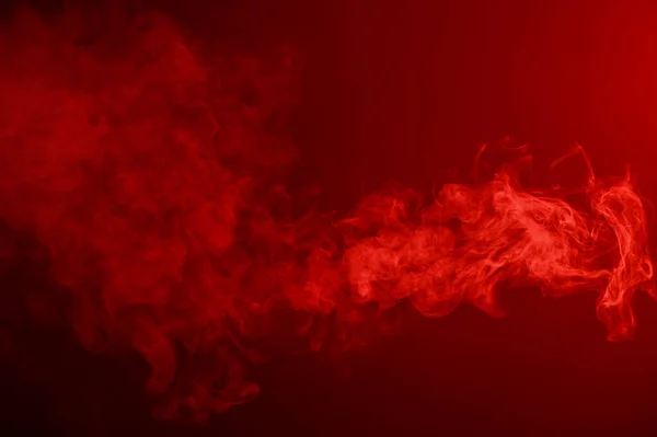 Humo Rojo Sobre Fondo Negro — Foto de Stock