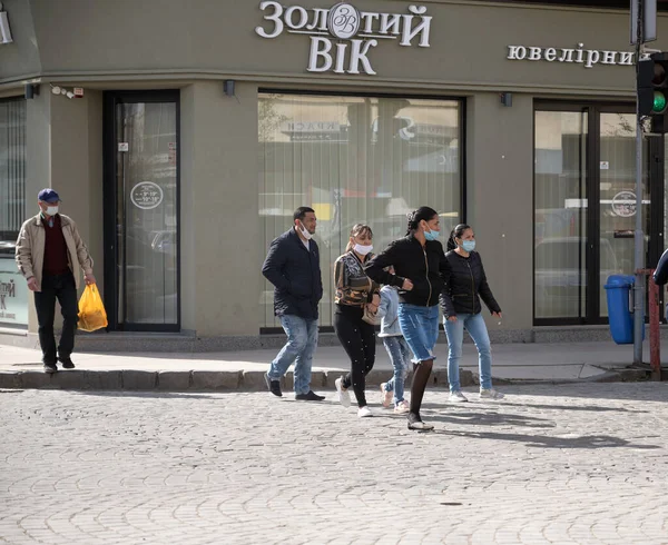 Uzhorod Ucraina Aprile 2020 Quarantena Nella Città Uzhhorod Causa Del — Foto Stock