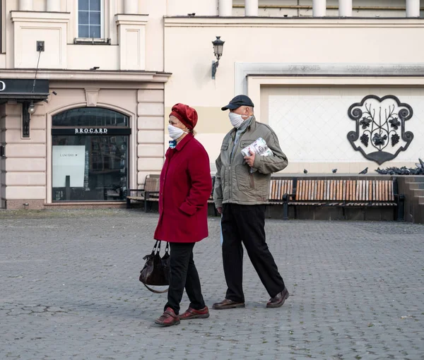 Uzhorod Ucraina Aprile 2020 Quarantena Nella Città Uzhhorod Causa Del — Foto Stock