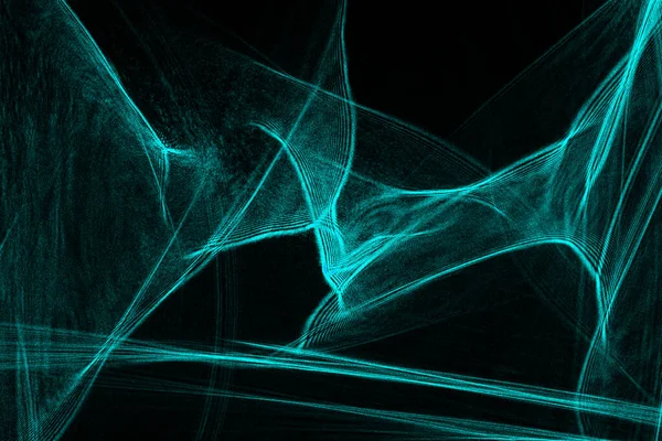 Abstract lines drawn by laser light on a black background. Laser lines