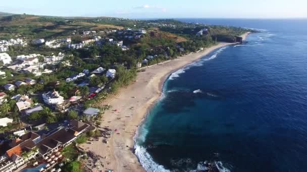 Reunion Island Saint Paul City Aerial Landscape Second Largest Commune — Stock Video