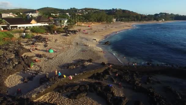 Reunion Island Saint Paul City Aerial Landscape Inglés Segunda Comuna — Vídeos de Stock