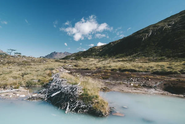 Barragem Castores Parque Nacional Tierra Del Fuego Ushuaia Argentina — Fotografia de Stock