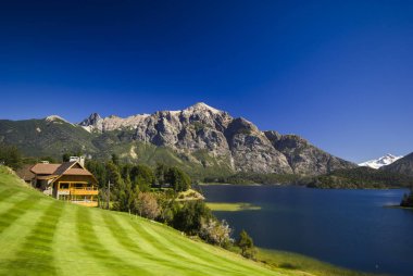 Bariloche  impressive panorama of Nahuel Huapi National Park, Patagonia. Argentina clipart