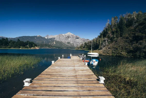 Bariloche etkileyici panorama Nahuel Huapi Ulusal Parkı, Patagonia. Arjantin