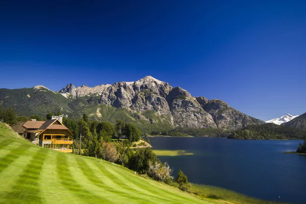 Bariloche etkileyici panorama Nahuel Huapi Ulusal Parkı, Patagonia. Arjantin