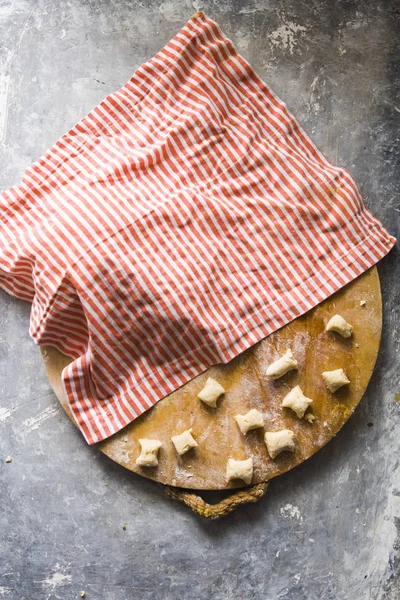 Preparing italian gnocchi — Stock Photo, Image