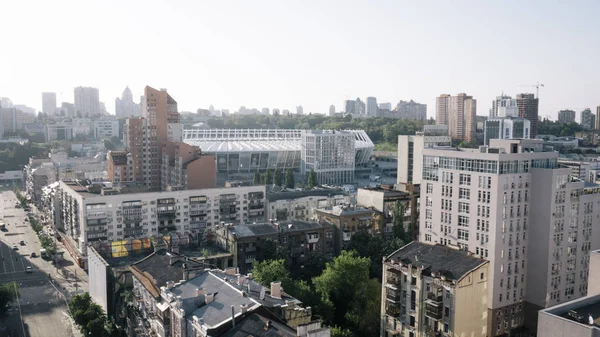 Вид з повітря на центр міста — стокове фото