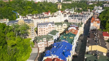 Bir şehir merkezinin hava görüntüsü