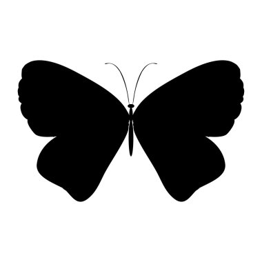 Siyah siluet kelebek