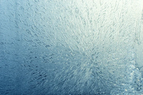 Patrones de heladas en ventana . — Foto de Stock