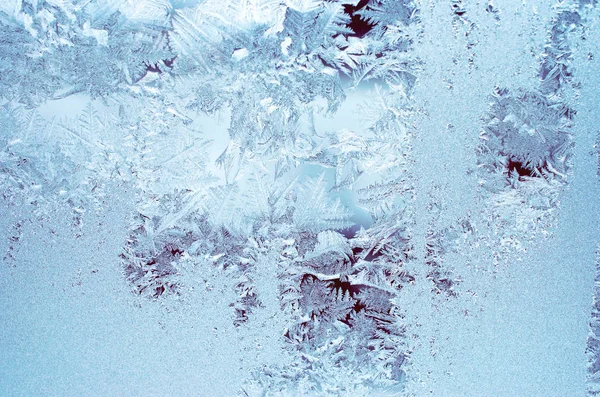 ウィンドウ上の霜パターン. — ストック写真