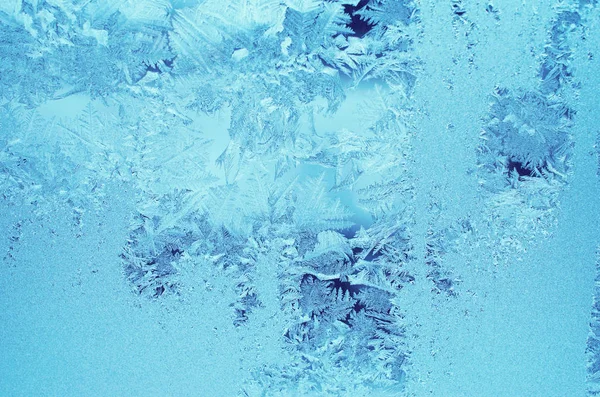 Frost patterns on window. — Stock Photo, Image