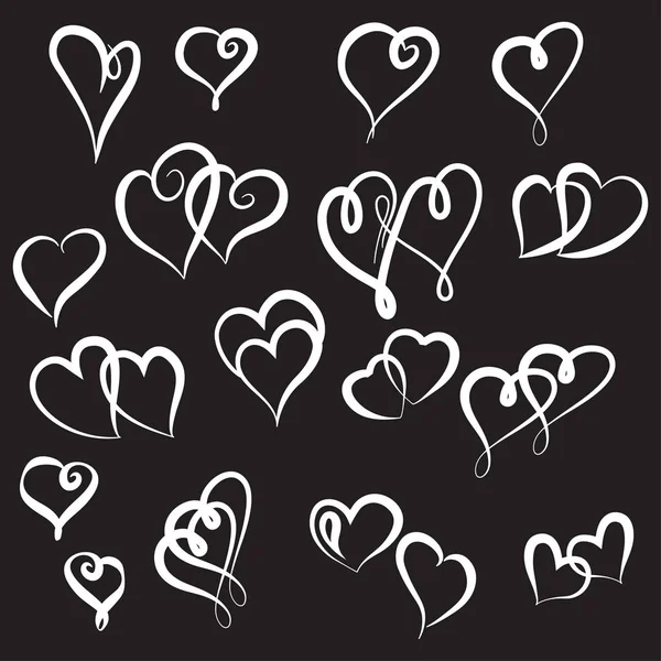 Set van Valentijn harten voor uw ontwerp — Stockvector