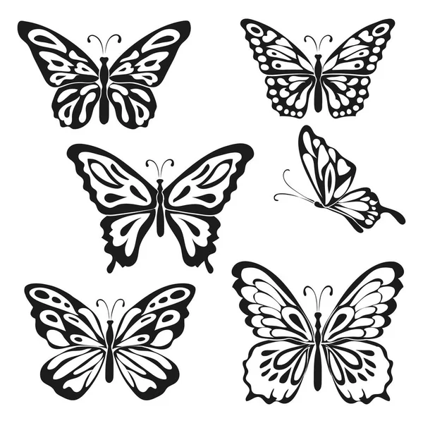 Conjunto de mariposas — Vector de stock