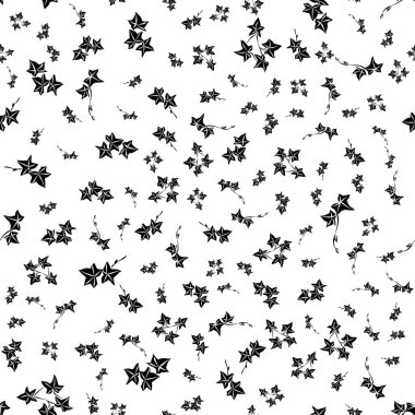 Siyah doodle sarmaşık yaprakları