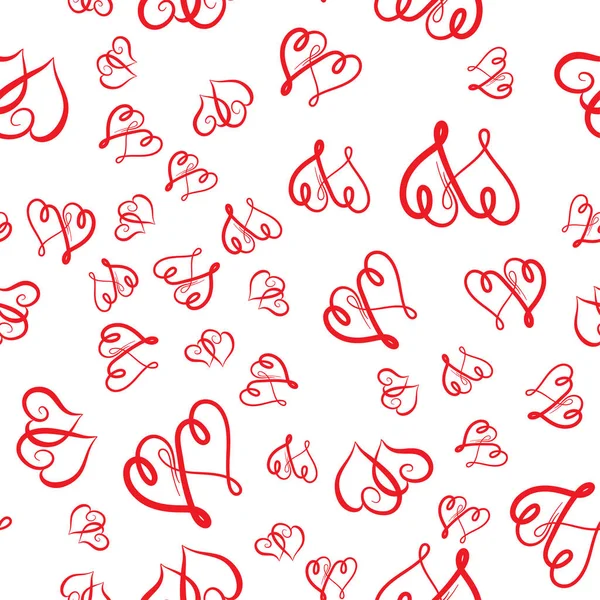 Lindo patrón sin costura de San Valentín con corazones — Archivo Imágenes Vectoriales