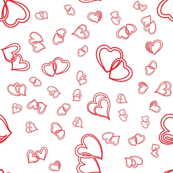 Lindo patrón sin costura de San Valentín con corazones — Archivo Imágenes Vectoriales