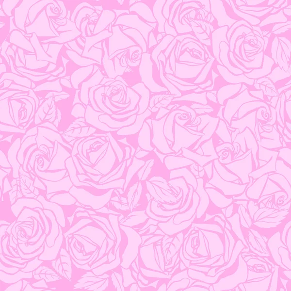 Textura sem costura floral com rosas . —  Vetores de Stock