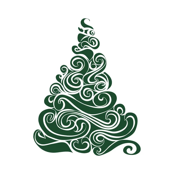 グラフィカルなクリスマス ツリー — ストックベクタ