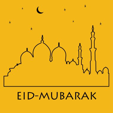 Ramazan tebrik illüstrasyon kart