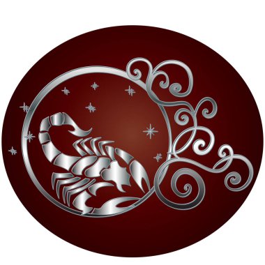 Çember çerçevesinde Akrep burcu işareti