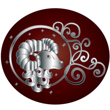 Koç burcu daire çerçeve içinde.