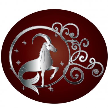 Oğlak burcu işaretleri daire çerçevesinde