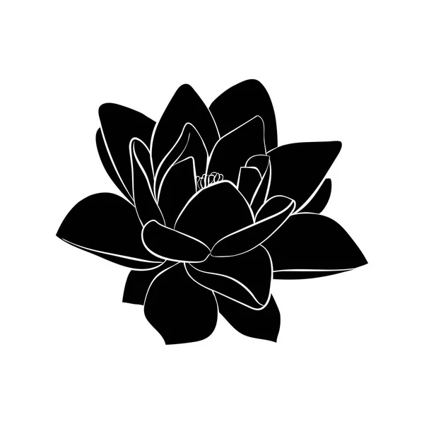 Icono de flores de loto — Vector de stock