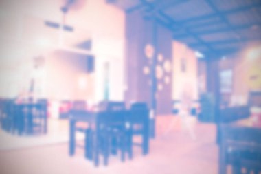 Bokeh ile restoranın arka planında bulanık arkaplan.