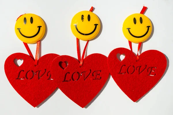 Red Hearts Valentine Day — Stock Photo, Image
