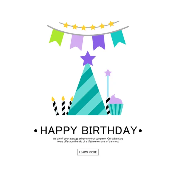 Icône de fête d'anniversaire — Image vectorielle