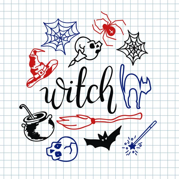 Happy Halloween pictogrammen instellen — Stockvector