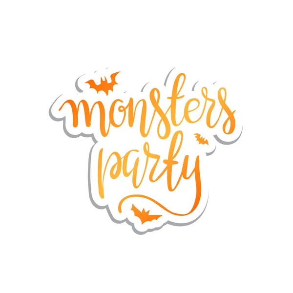 Modelo de tipografia de festa do monstro —  Vetores de Stock