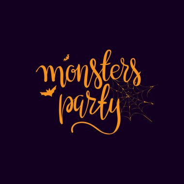 Halloween Parti tipografi şablonu