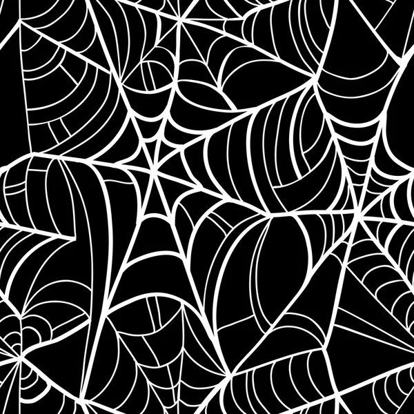 Seamless halloween background with spider web — Stock Vector