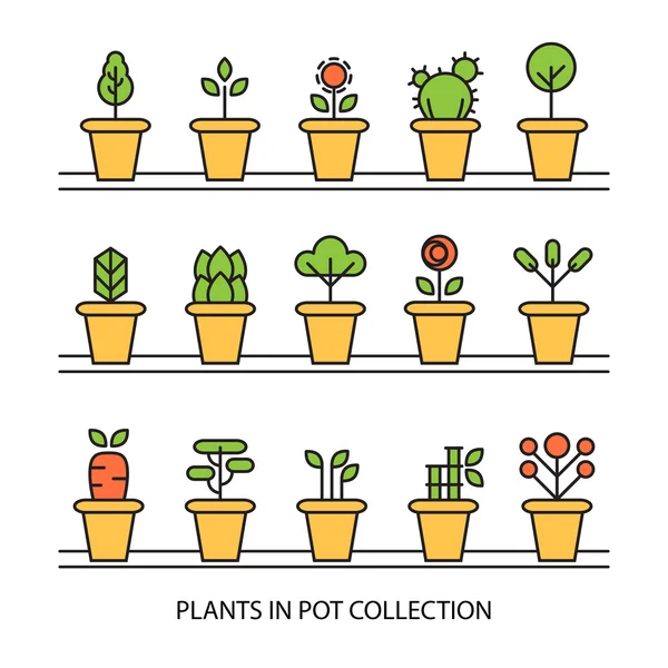 植物图标的设计 — 图库矢量图片