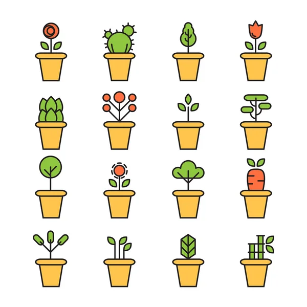 植物图标的设计 — 图库矢量图片