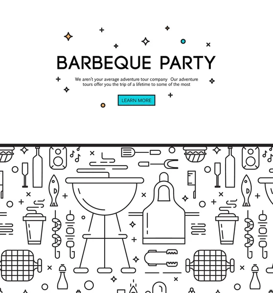 Barbeque party illustration — Stock vektor
