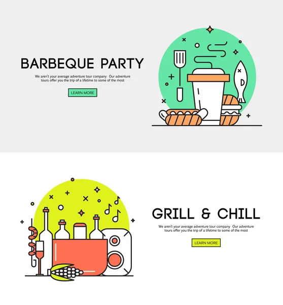 Barbeque party illustration — Stock vektor