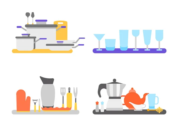 Coleção de ferramentas de cozinha —  Vetores de Stock