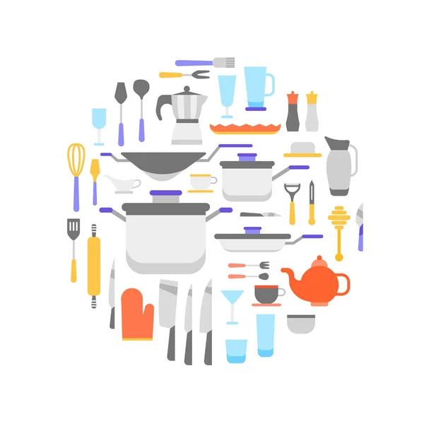 Coleção de ferramentas de cozinha — Vetor de Stock