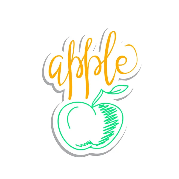 Apple sticker design — Stock Vector
