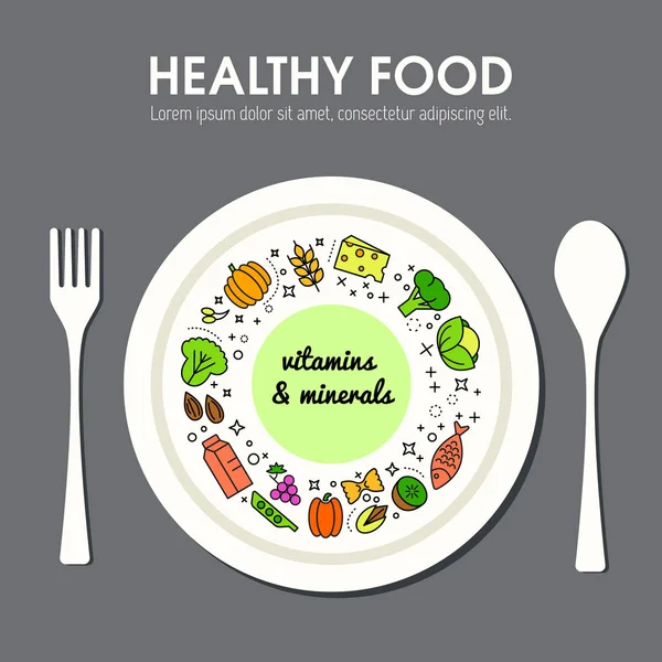 Icono de comida saludable — Archivo Imágenes Vectoriales